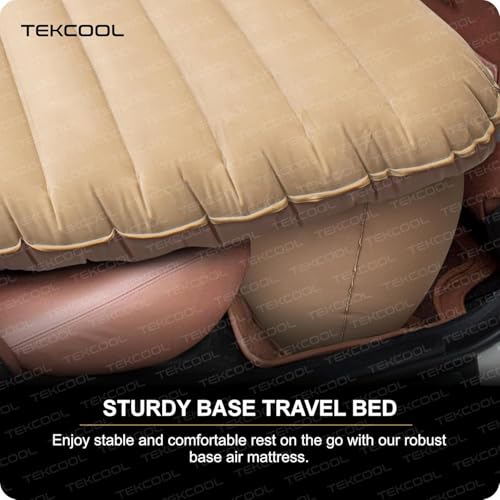 Premium Car Inflatable Bed with Pump & 2 Air Pillow|Quick Inflatable Back Seat Bed|Car Inflatable Mattress|Car Bed Mattress|Car Bed For Kids,Travel,Trips,Camping,Picnic,Pool &Beach|Universal Fit|Grey/