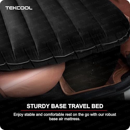 Premium Car Inflatable Bed with Pump & 2 Air Pillow|Quick Inflatable Back Seat Bed|Car Inflatable Mattress|Car Bed Mattress|Car Bed For Kids,Travel,Trips,Camping,Picnic,Pool &Beach|Universal Fit|Grey/