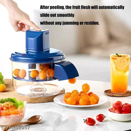 Multifunctional Automatic Fruit & Vegetable Peeler Machine, Electric Peeling and Slicing Kitchen Tool, Time Saving Vegetable Peeler Appliance for Potato, Apple, Pear, One-Touch Operation 1pc